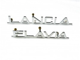 Schriftliche Lancia Flavia verchromt Messing 180 mm.
