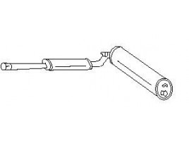 Zentrale Auspuff Rohr BETA COUPE ' 1.3-1.6-2.0 Laser