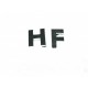 Scritta HF cromata (2 pezzi)