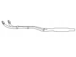 right front exhaust tube RANGE 2.0 sedan and COUPE '